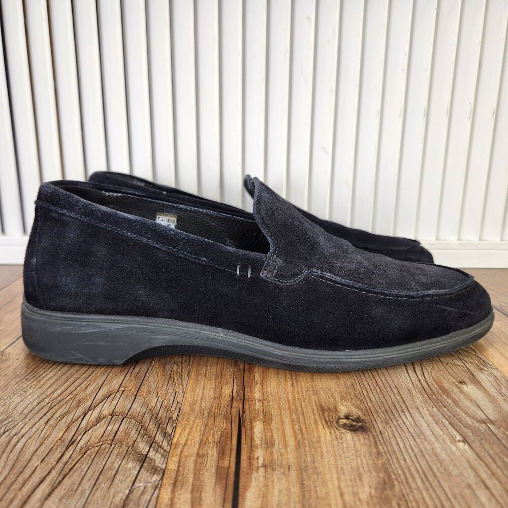 Amberjack The Loafer Mens Size 10 M Black Suede Slip On Loafers Shoes Casual